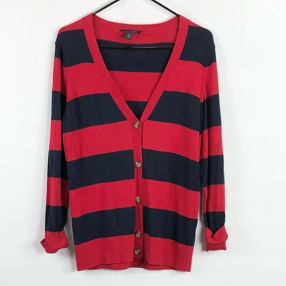 Tommy hilfiger striped hot sale cardigan